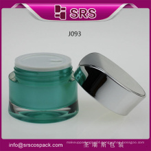 SRS plastic mini bottle acrylic jar , colorful jar and plastic cover for pot for cream jar